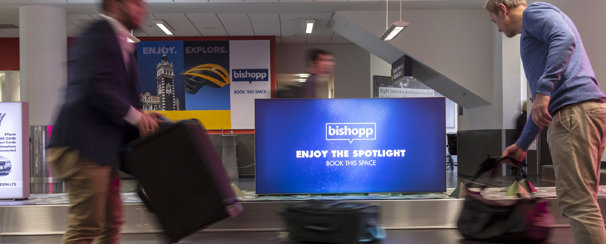 Dunedin Airport Advertising Bag Claim Unit