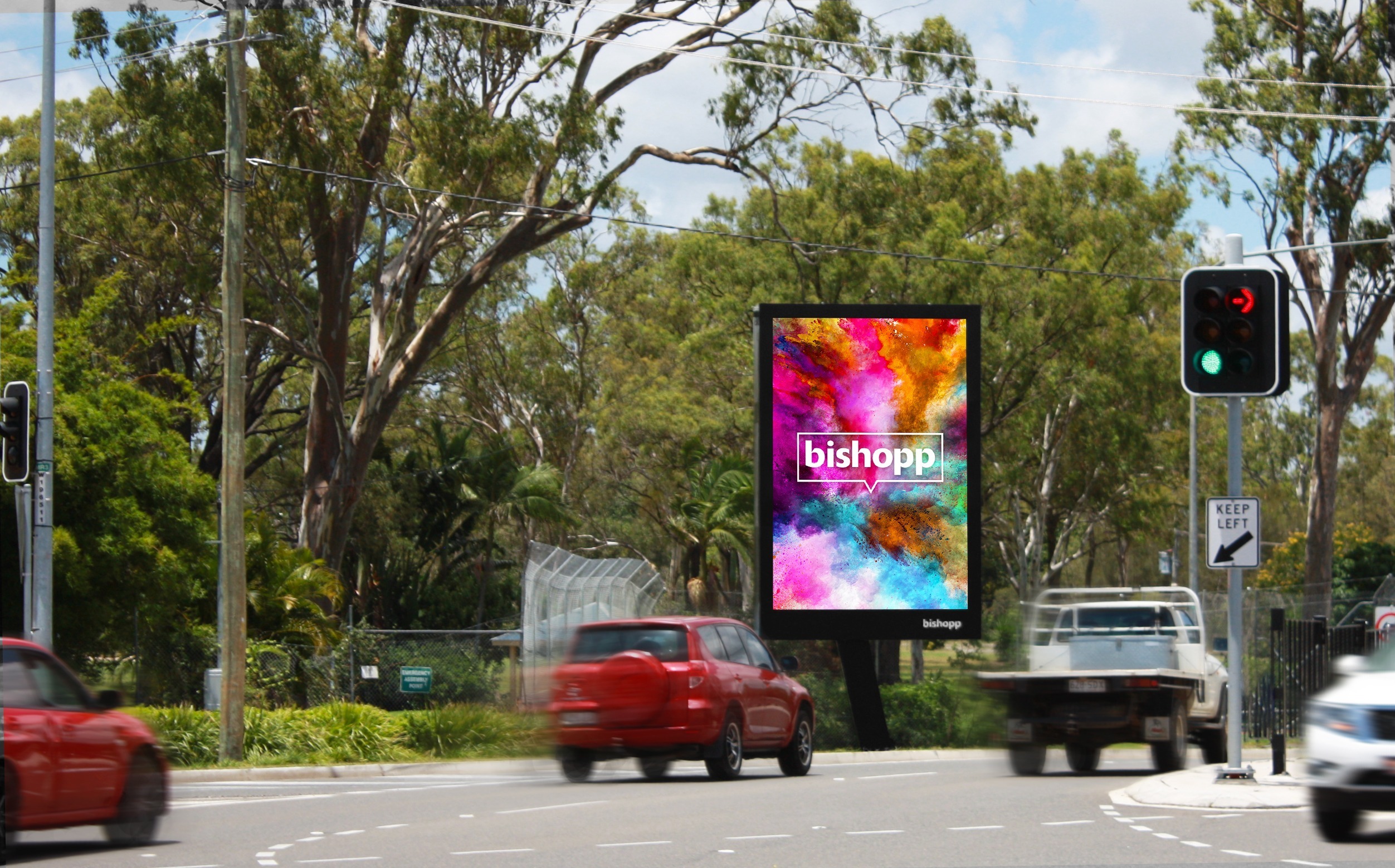 Colourful Digital Billboard Gladston Bishopp